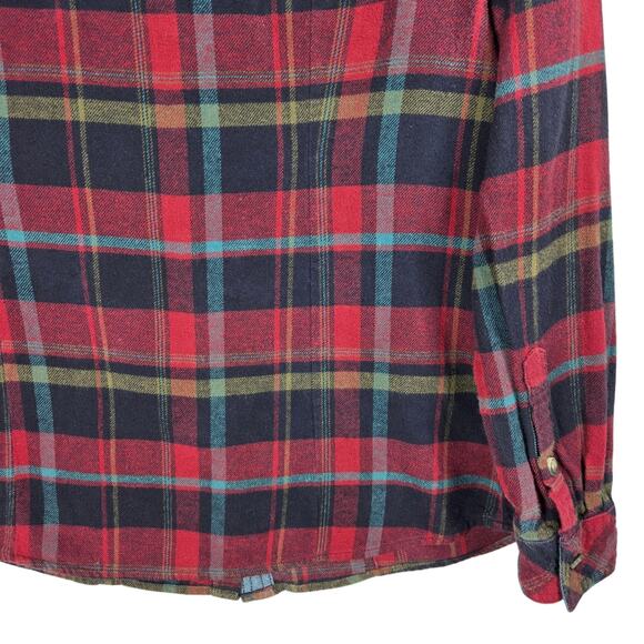 Legendary Whitetails Flannel Shirt Womens Small Plaid Cotton Button Front Red - Picture 12 of 12
